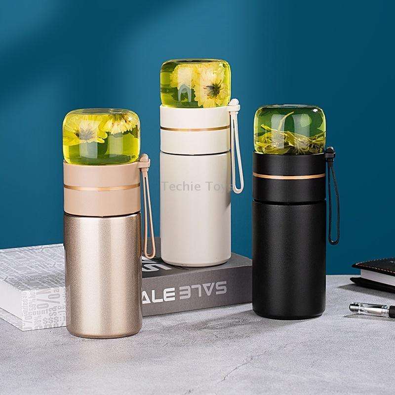 739 316 Stainless Steel Tea Glass Thermos Cup(White)