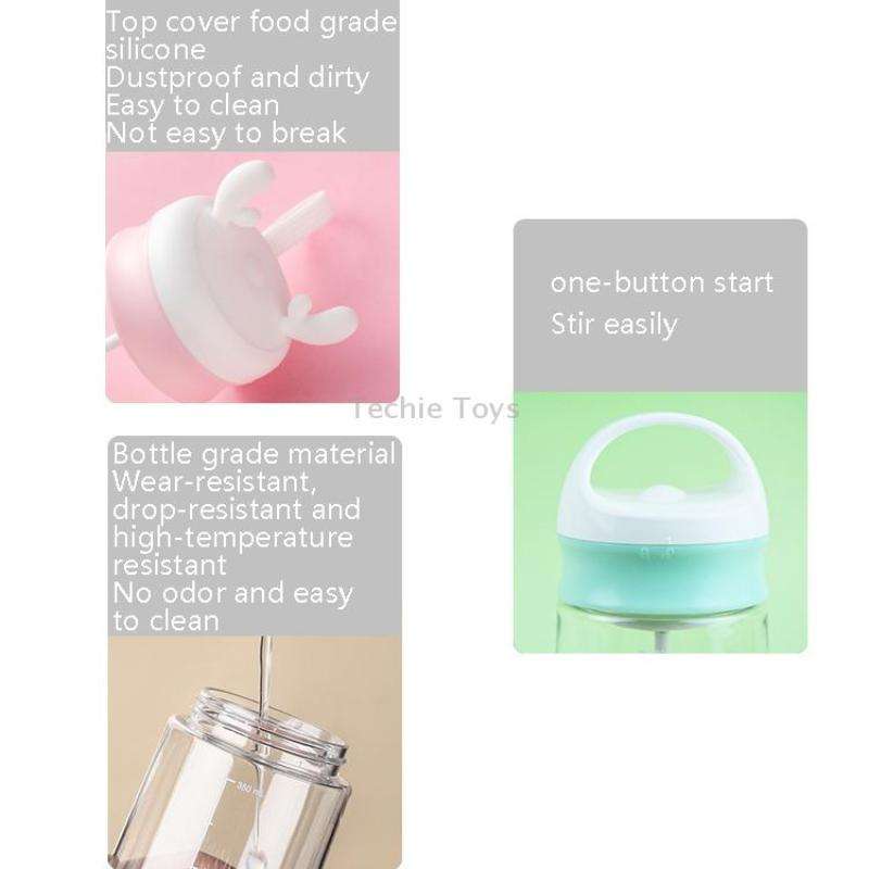V7 Automatic Electric Stirring Cup Plastic Shake Cup(Light Green)