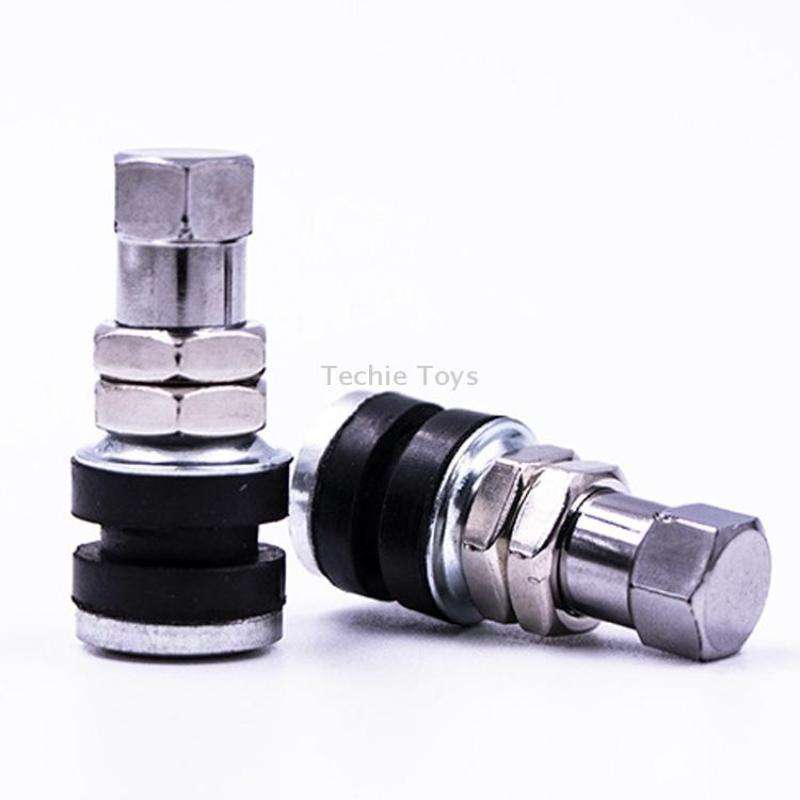 20 PCS Motorcycle Tubeless Tire Valve Stainless Steel Straight Mouth(TR161)