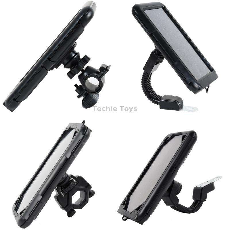 Motorcycle Bicycle Waterproof Mobile Phone Holder, Style: Flat Button (6.5 inch)