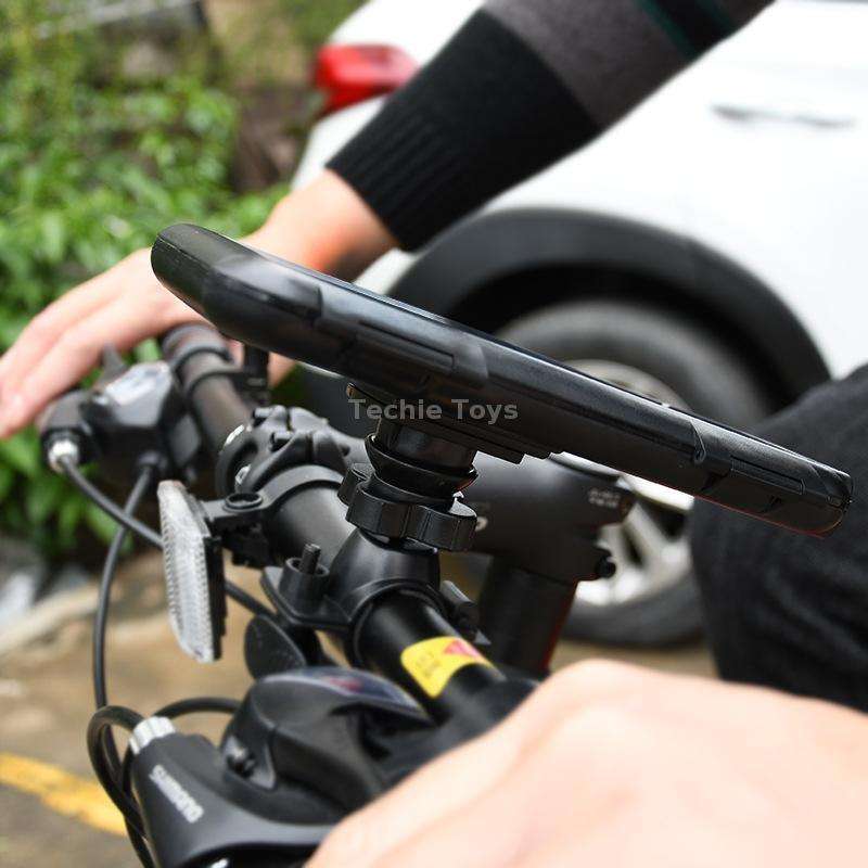 Motorcycle Bicycle Waterproof Mobile Phone Holder, Style: Flat Button (6.5 inch)