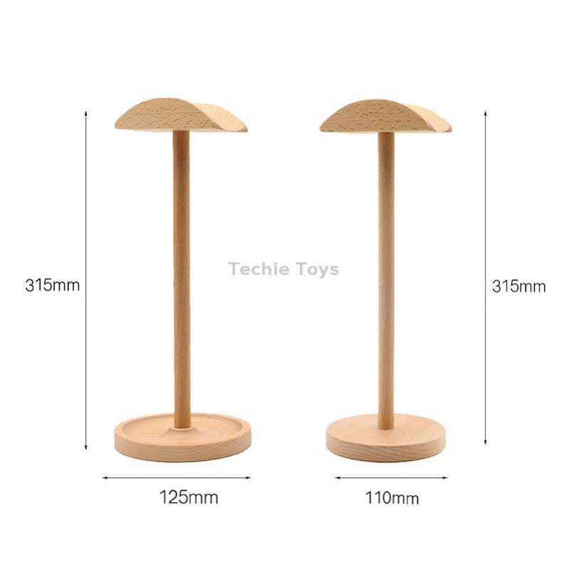 AM-EJZJ001 Desktop Solid Wood Headset Display Stand, Style: D