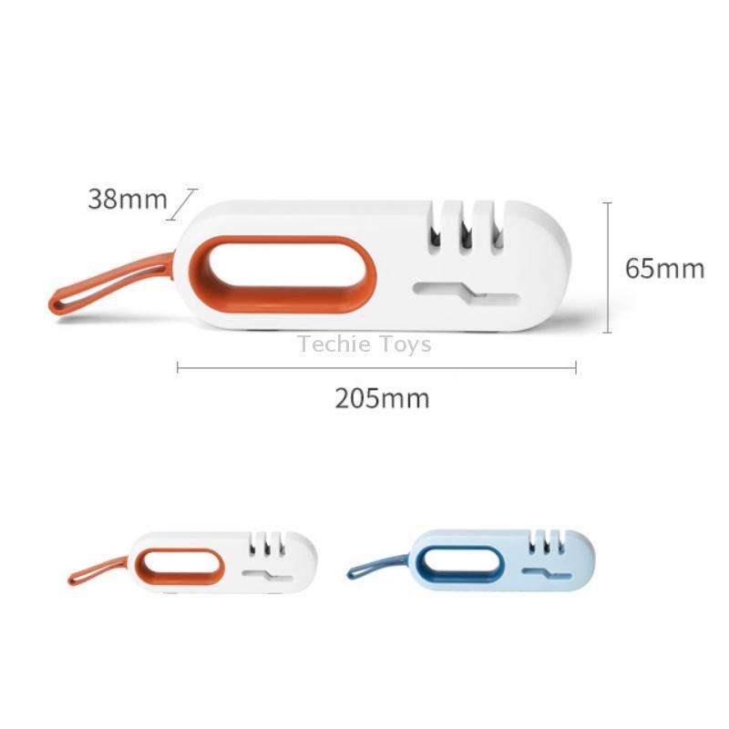 Home Kitchen Quick-Blade Grinding Wheel Sharpener(White Orange)