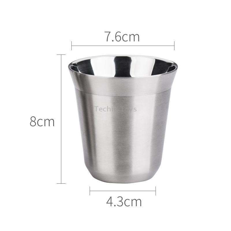 304 Stainless Steel Coffee Capsule Cup Double Insulation Coffee Cup, Style: Large Single Cup