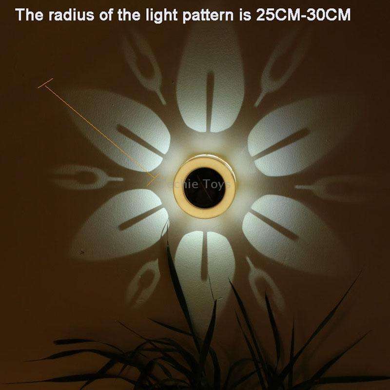 Solar Outdoor Flower Pattern Wall Light Garden Landscape(White Light)