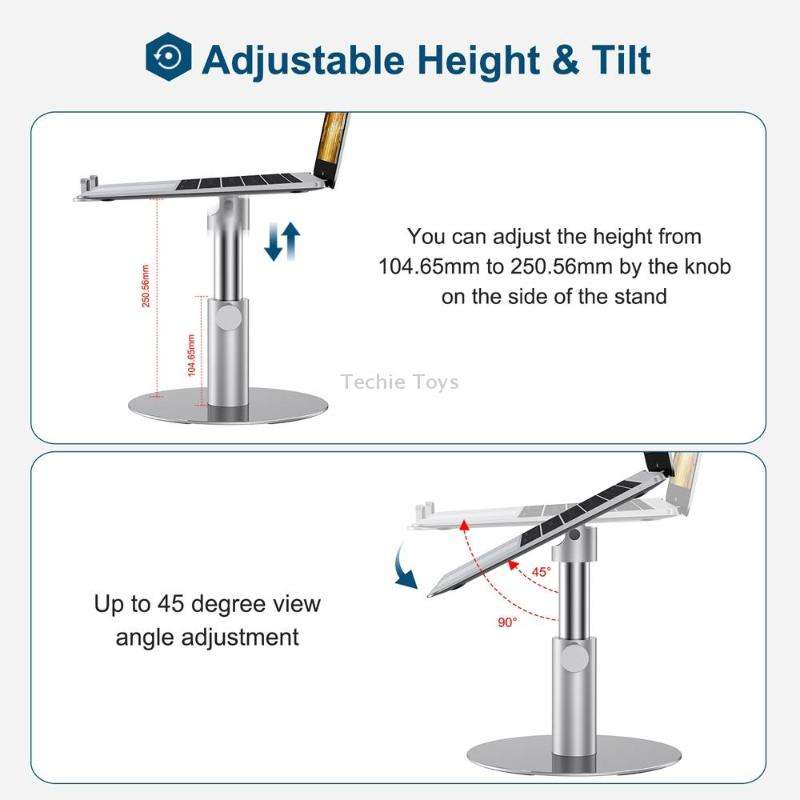 Z30 360 Rotating Lifting Aluminum Alloy Laptop Bracket(Silver)