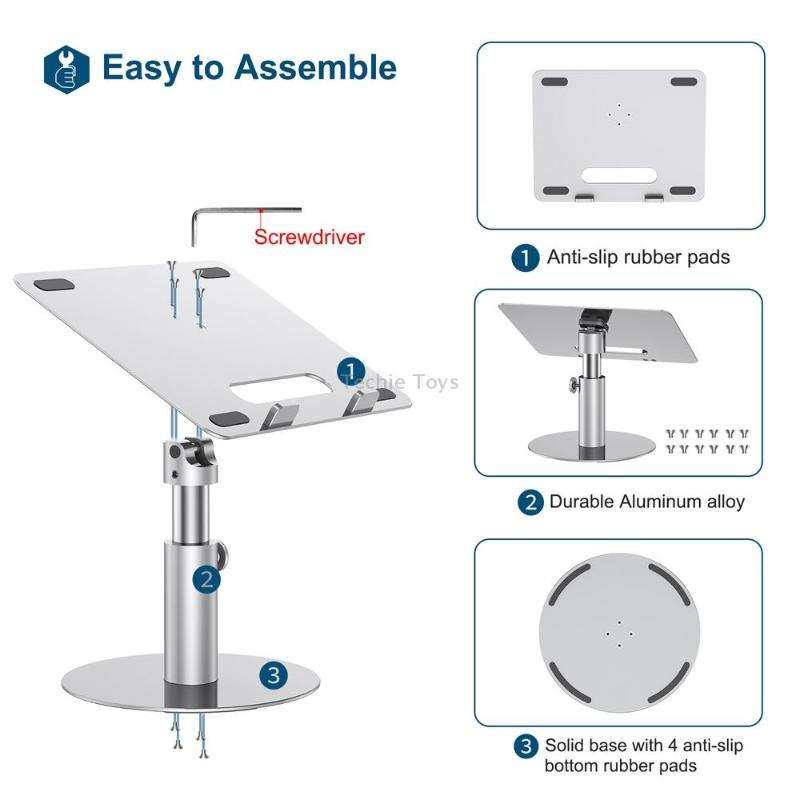 Z30 360 Rotating Lifting Aluminum Alloy Laptop Bracket(Silver)