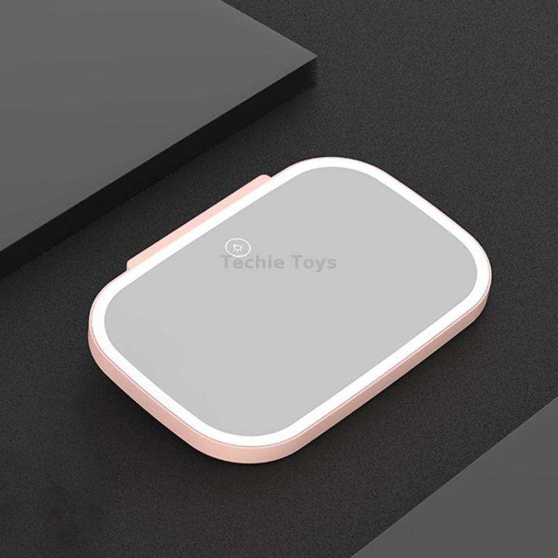 Car Sun Visor Makeup Mirror With LED Light(Pink)