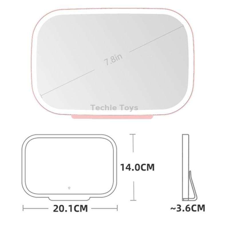 Car Sun Visor Makeup Mirror With LED Light(Pink)