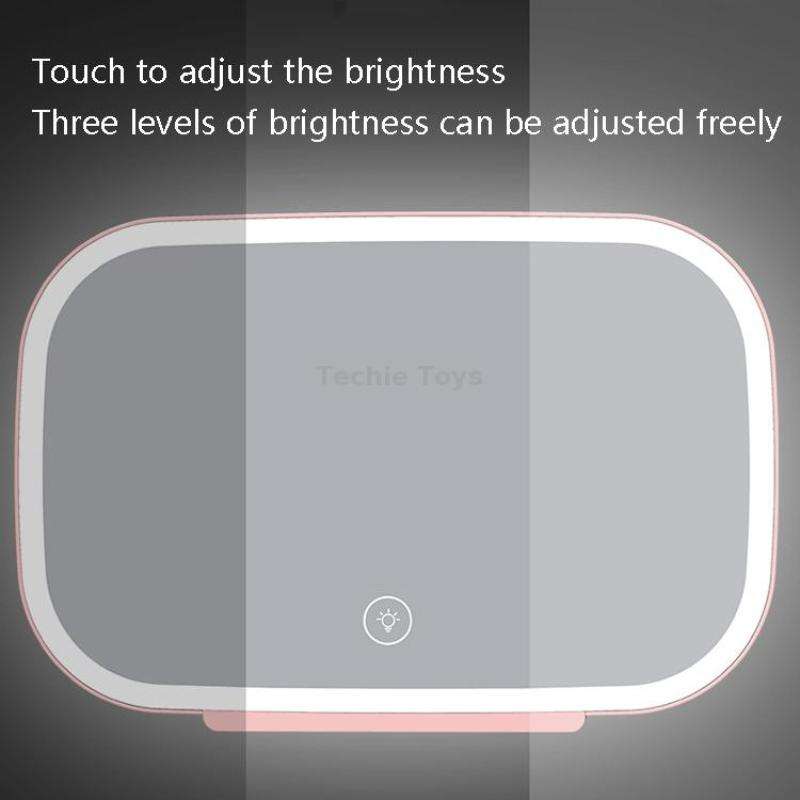 Car Sun Visor Makeup Mirror With LED Light(Pink)