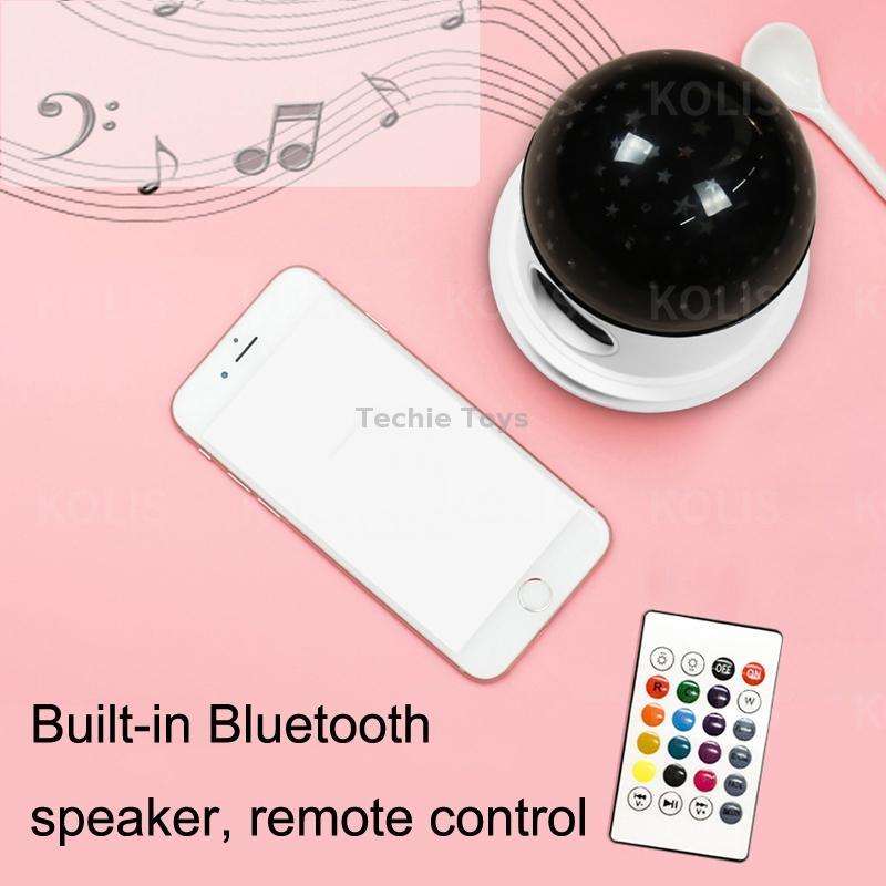 Bluetooth Music Starry Sky LED Projection Lamp, Spec: EU Plug
