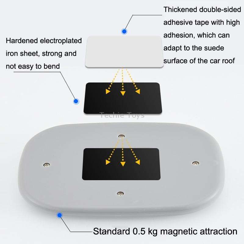 Y-975 Car Reading LED Trunk Light(Black Shell - White Light)