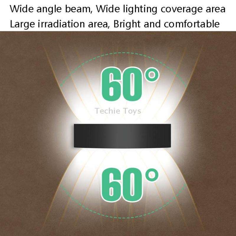8 LEDs Garden Aluminum Double Head Wall Light(Warm White Light)