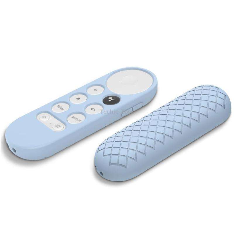 2 PCS Silicone Protective Shell for Google Chromecast 2020 Remote Control(Pink)