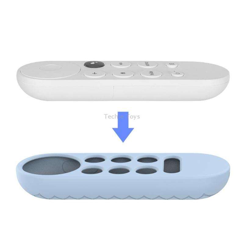 2 PCS Silicone Protective Shell for Google Chromecast 2020 Remote Control(Pink)