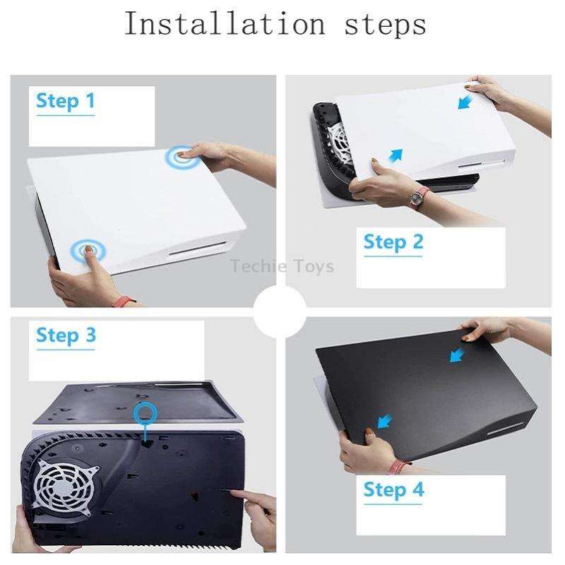 Game Accessories Host CD-ROM Version Replacement Shell Protective Shell For PS5(Midnight Black)