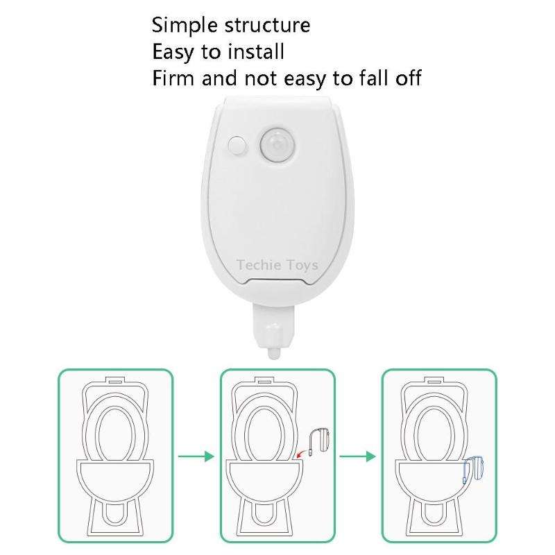 Hanging LED Toilet Light Intelligent Automatic Human Body Induction Light(RGB Multicolor)