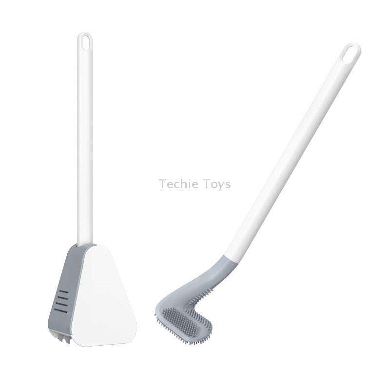 Golf Toilet Brush With Self-Opening And Closing Water-Proof Base(White)
