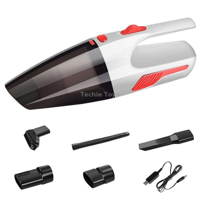 CS1016 120W Cordless Dry Wet Car Handheld Vacuum Cleaner With Light(Black)