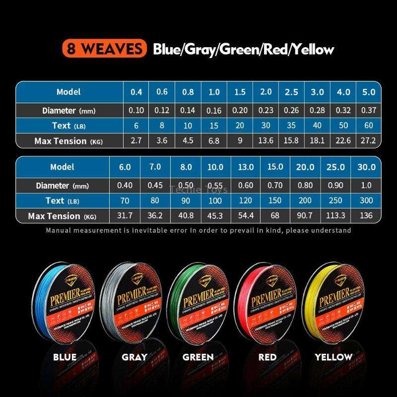 PROBEROS 8 Edited 100M Majestic Horse Fish Line, Line number: 0.8 / 10LB(Yellow)