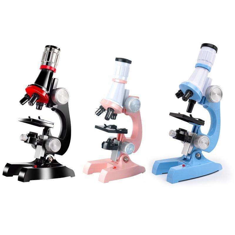 HD 1200 Times Microscope Children Educational Toys(Light Blue)
