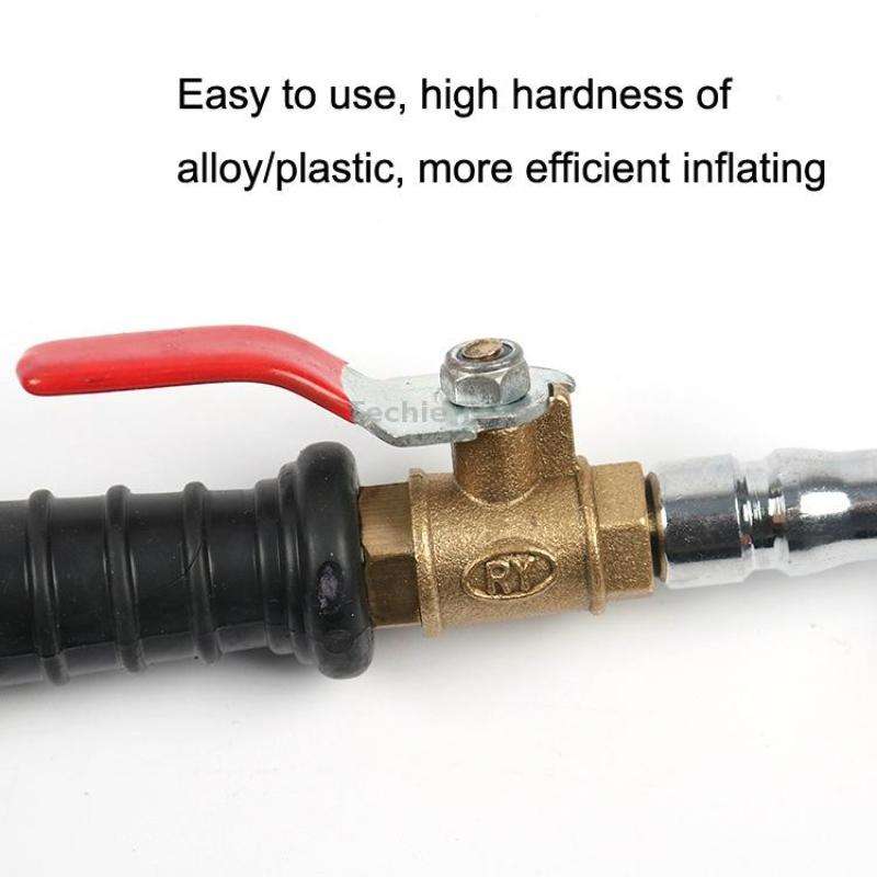 Car Tire Double-Ended Air Nozzle, Specification: Straight Handle