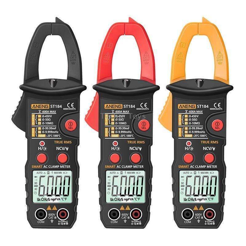ANENG ST180 Digital Display Clamp AC & DC Intelligent Voltage Multimeter(Black)