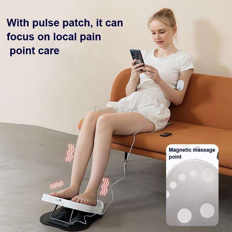 KL-808 EMS Foot Massager Massage Foot Mat Fitness Tilt Pedal,EU Plug With Remote Control