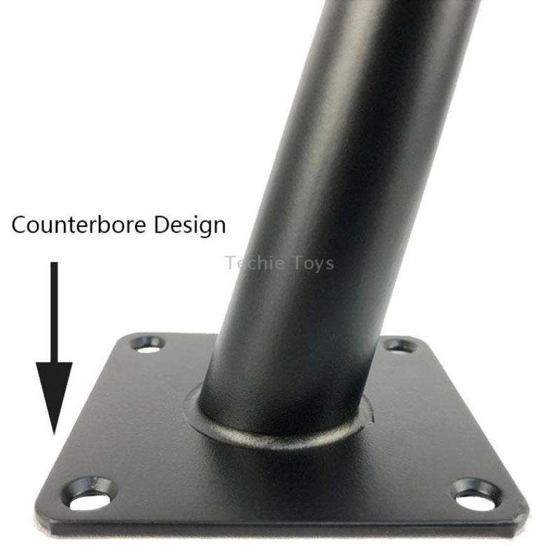 LH-ZT-0001 Cone Round Tube Furniture Support Legs, Style: Oblique Cone Height 35cm(Black Gold)