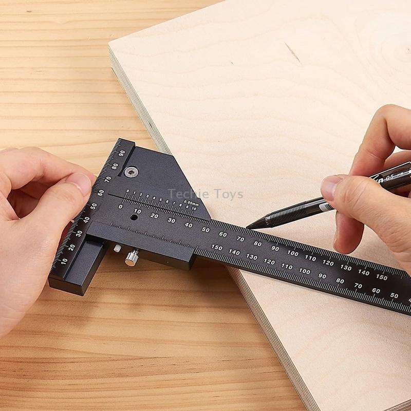 T072 Woodworking Multifunctional Aluminum Alloy Marking Ruler(T Type Ruler)