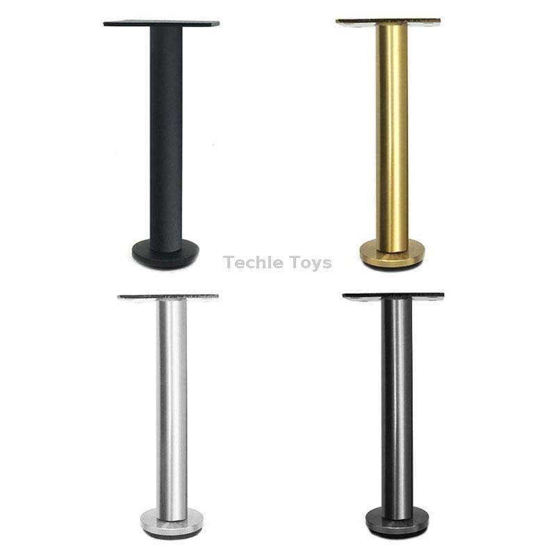 LH-TJ003 Adjustable Stainless Steel Round Tube Furniture Legs, Height: 32cm(Brushed Gold)