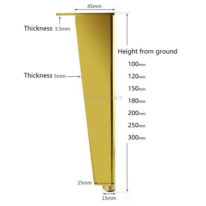 Adjustable All Aluminium Furniture Stand Legs, Height: 12cm(Black)