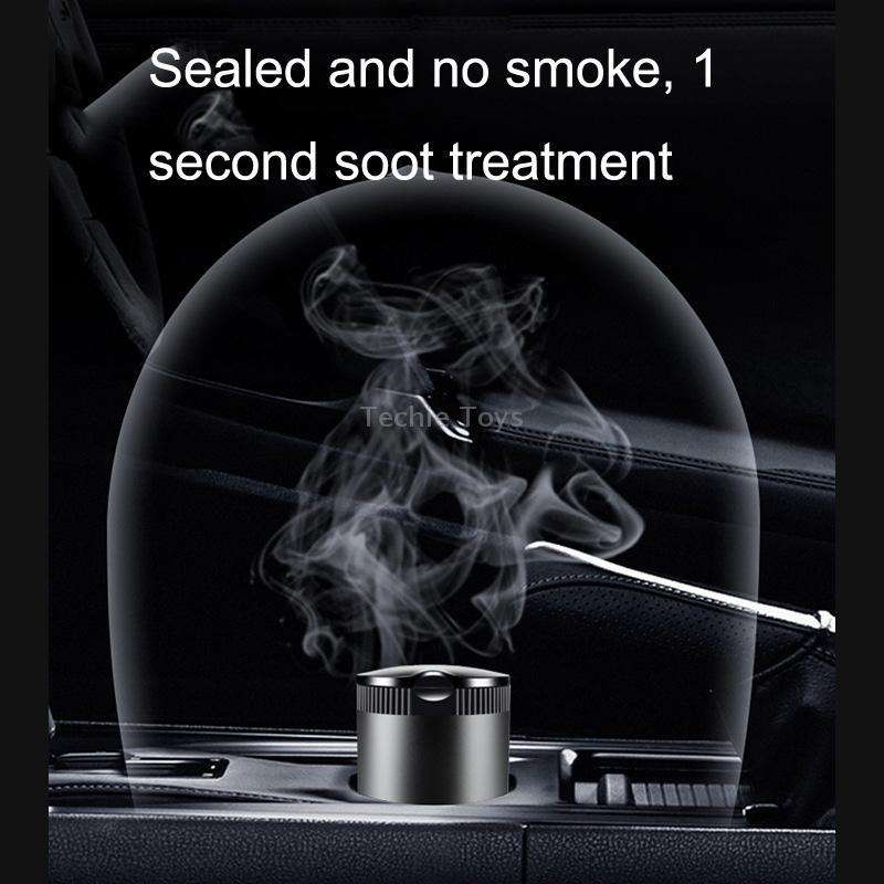 Car Ashtray With LED Ambient Light(Black)