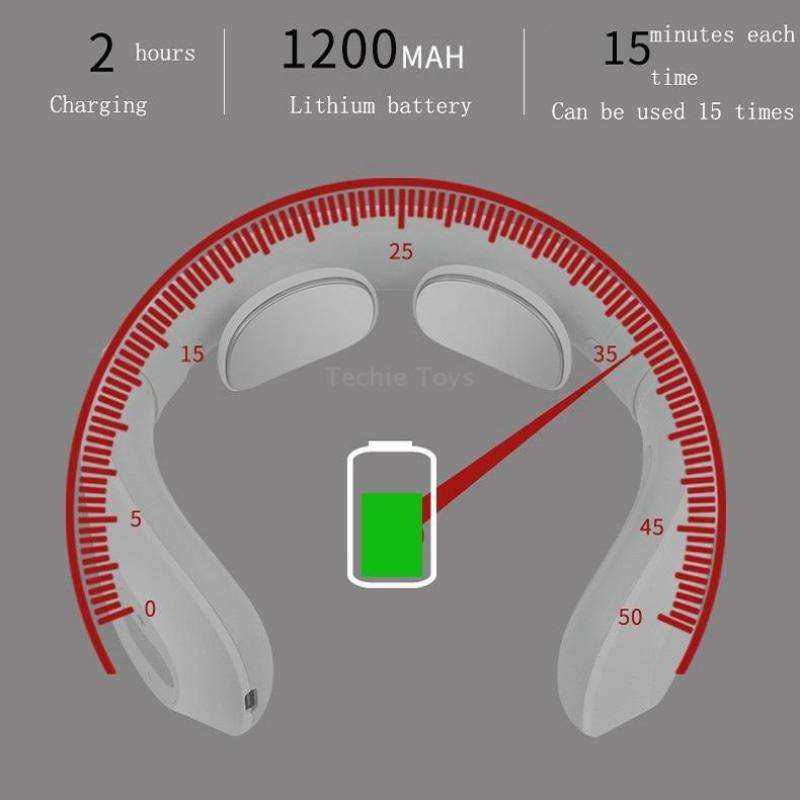 Smart Charging Neck Pulse Cervical Massager, Specification: English(White)