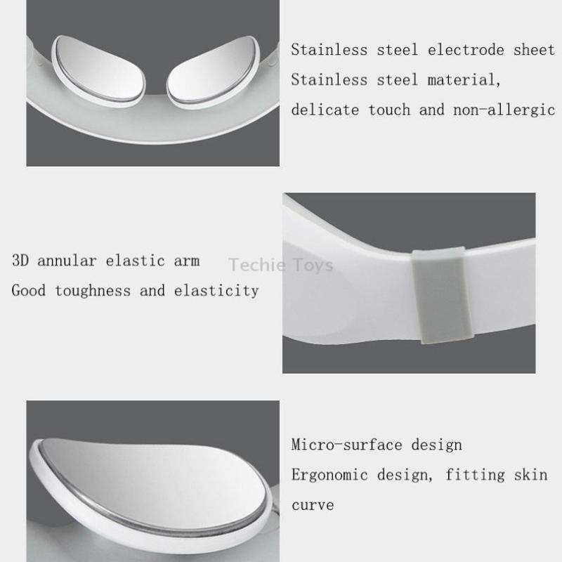 Smart Charging Neck Pulse Cervical Massager, Specification: English(White)