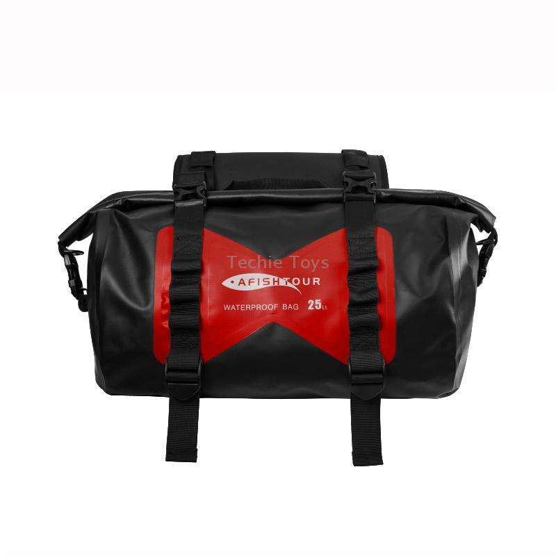 AFISHTOUR FM2021 Large Capacity Waterproof Motorcycle Rear Seat Bag, Color: Red