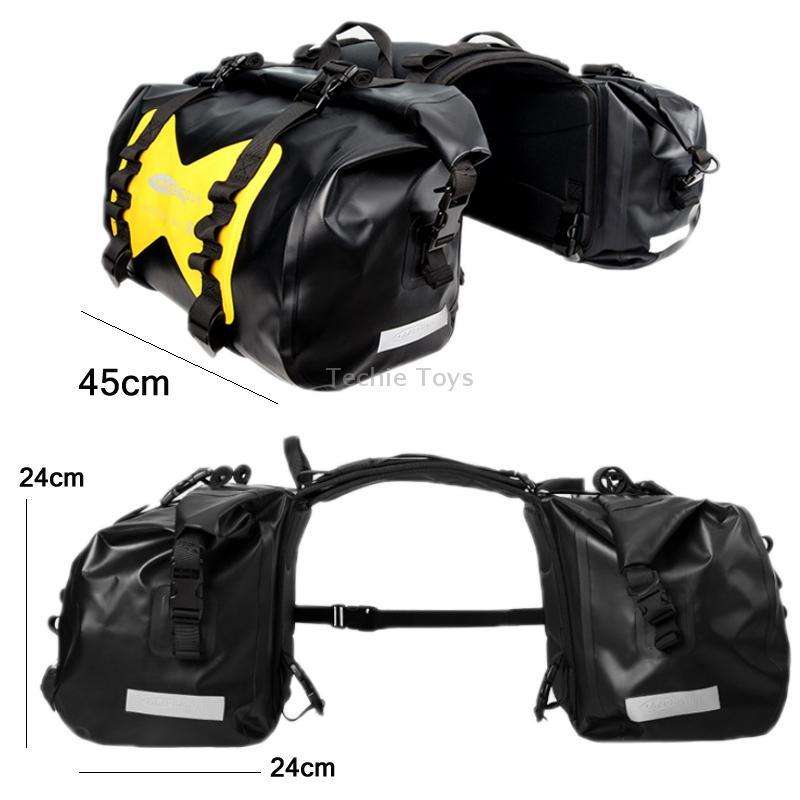 AFISHTOUR FM2021 Large Capacity Waterproof Motorcycle Rear Seat Bag, Color: Red