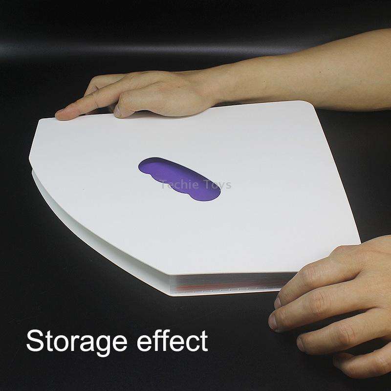 Standing Organ Clip Student Test Paper Storage Clip(White Surface (Rainbow Inner Page))