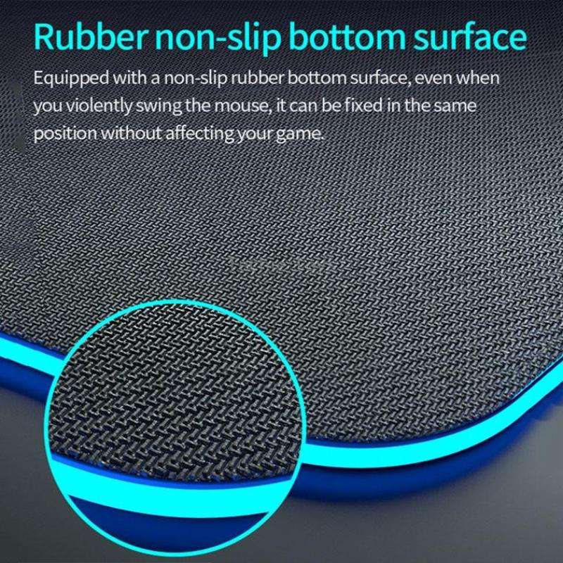 K9186 Multifunctional RGB Lighting Mouse Pad With Wireless Charger(Black)