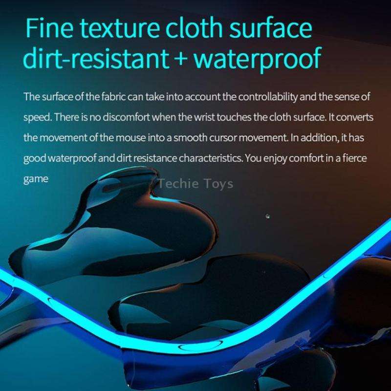 K9186 Multifunctional RGB Lighting Mouse Pad With Wireless Charger(Black)