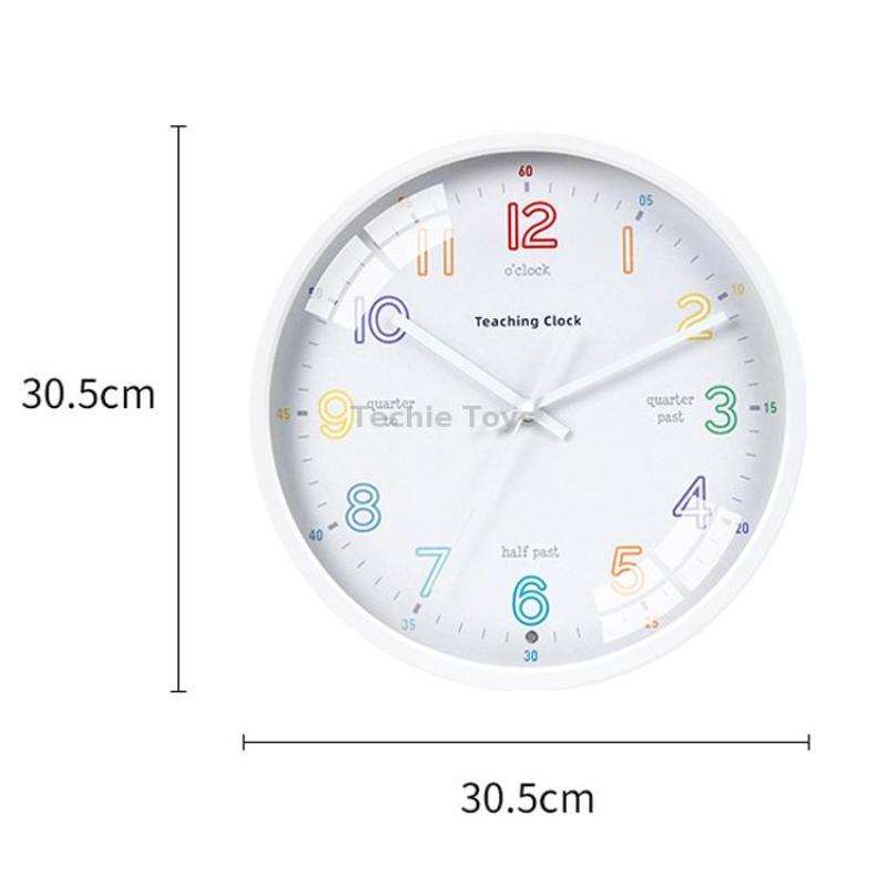 12-Inch Sound-Controlled Night Light Clock(Warm Yellow Light)