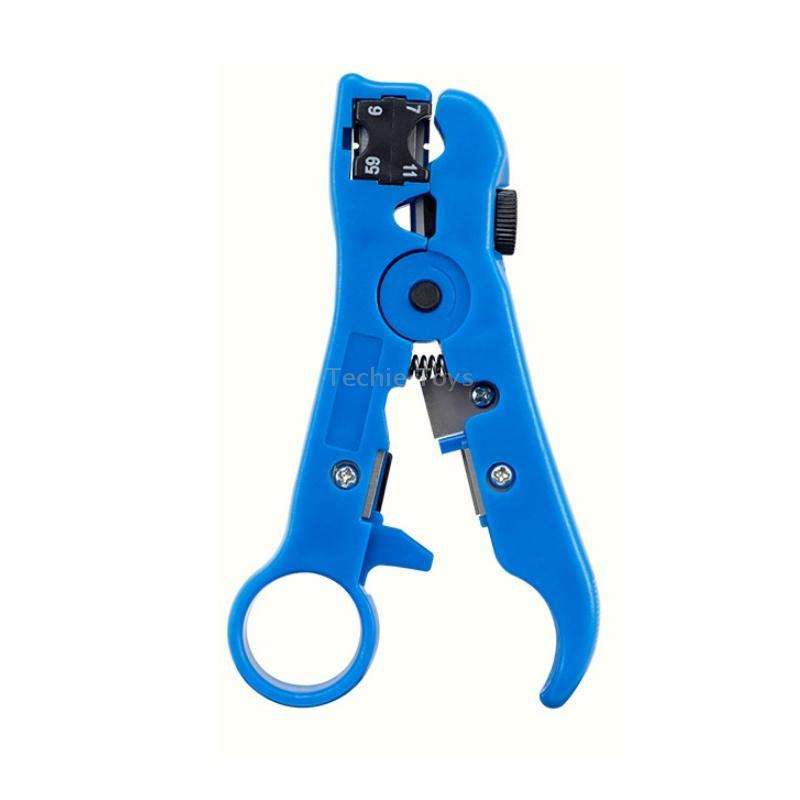Electrician Multifunctional Coaxial Cable Stripper(Blue PE Bag)