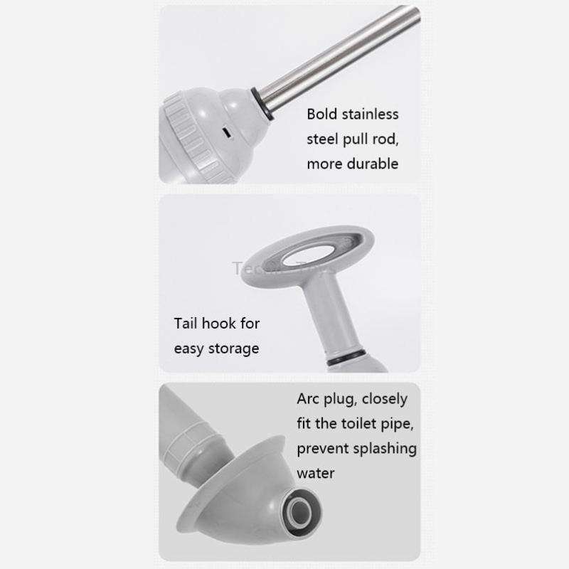 Vacuum High Pressure Toilet Dredge, Style: Arc (Gray White)