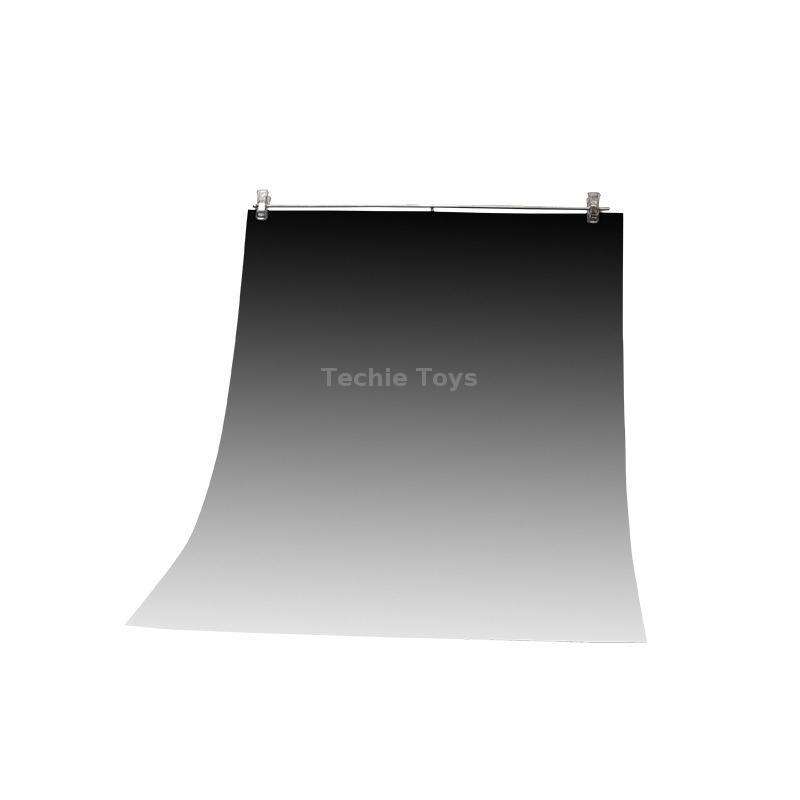 54 x 83cm Gradient Morandi Double-sided Film Photo Props Background Paper(Deep Gray / Light Gray)