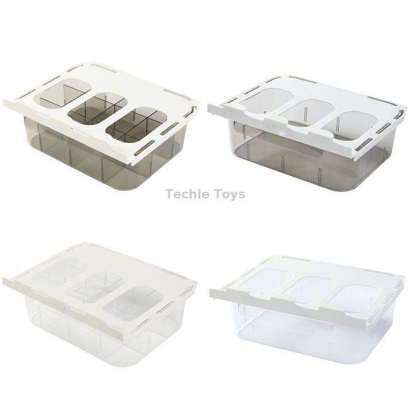 Home Wardrobe Drawer Type Underwear Socks Storage Box With Partition (Transparent)