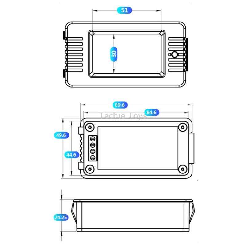 Peacefair English Version Multifunctional AC Digital Display Power Monitor, 100A (Closed CT)