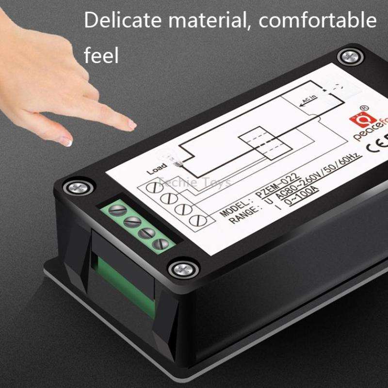 Peacefair English Version Multifunctional AC Digital Display Power Monitor, 100A (Closed CT)