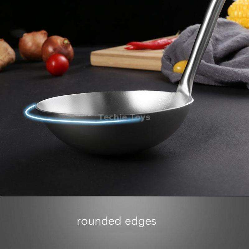 304 Stainless Steel Wooden Handle Kitchenware Kitchen Equipment, Style: Rice Spoon