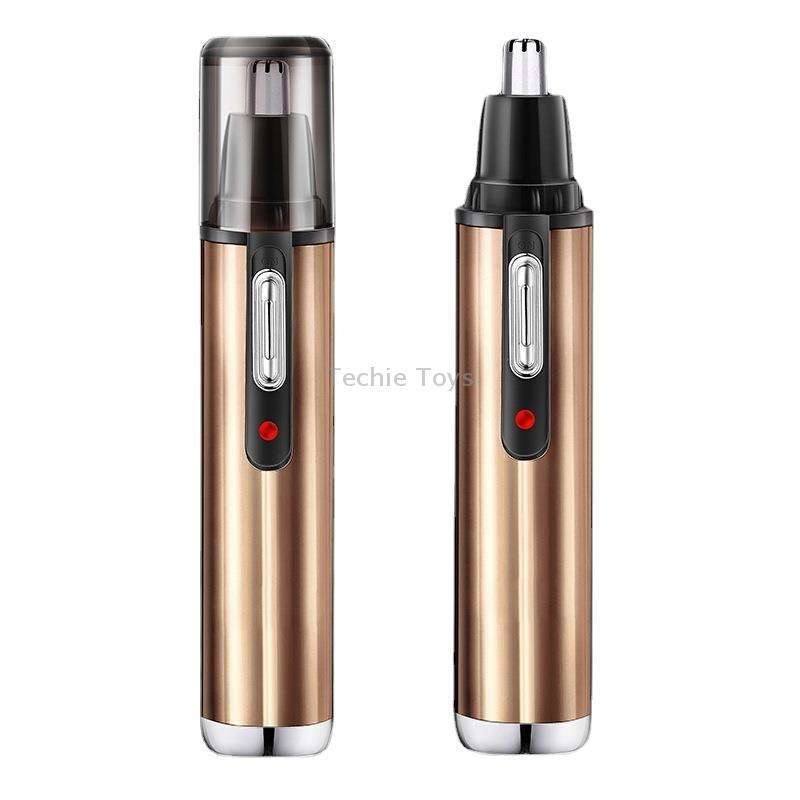 Electric Nose Hair Trimmer USB Rechargeable Eyebrow Trimmer Shaver( Gold)