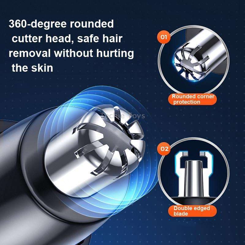 Electric Nose Hair Trimmer USB Rechargeable Eyebrow Trimmer Shaver( Gold)